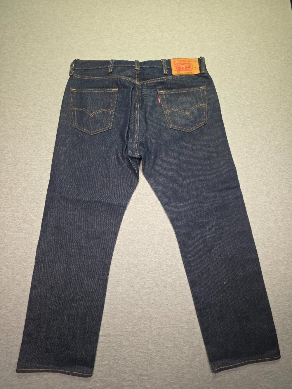 Levi's 501 Original Fit Jeans Men's 38x30 Dark Wash Straight Leg Button Fly